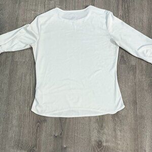 Adidas Shirt Womens White Medium Climalite Long Sleeve Energy Running
